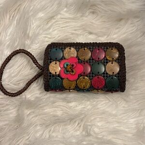 Vintage Women's Handbag with Floral Design